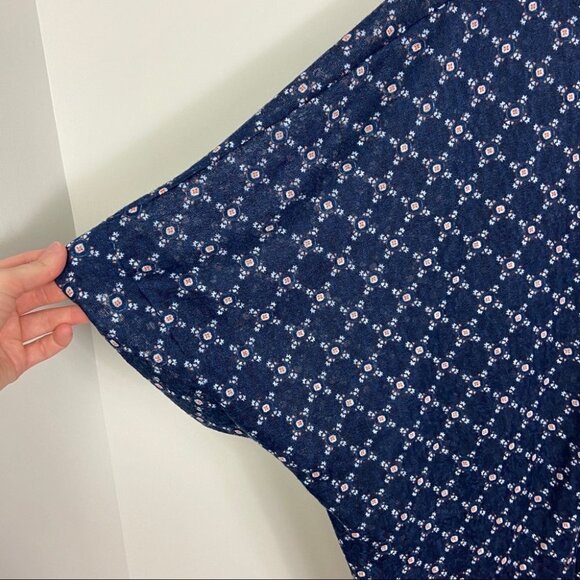 Torrid Border Print Dolman Cardigan Bohemian Hippie Chic Size 5X Kaftan Boho Top - Picture 7 of 10